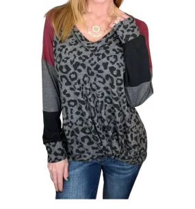 143 Story - Hacci Brushed Leopard Top