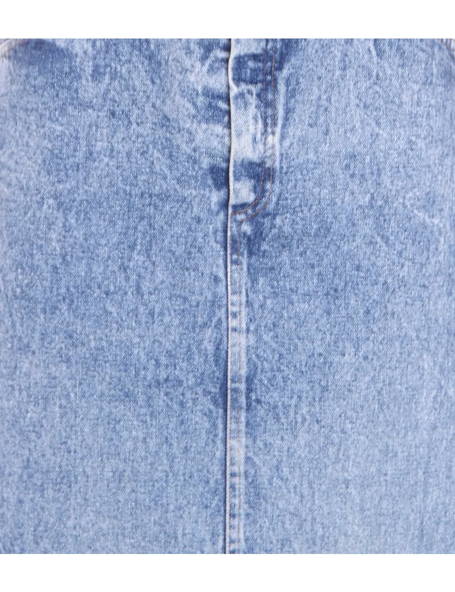Acid Wash Denim Skirt