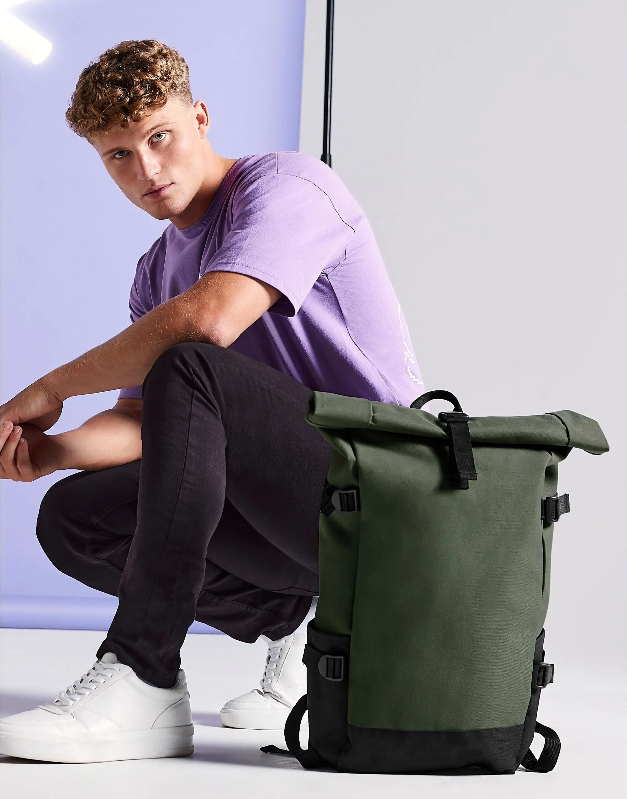 BG858 Bagbase Block Roll-Top Backpack