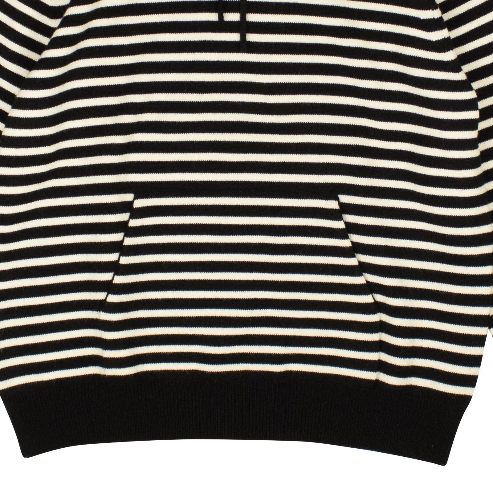 Black And White Wool Striped Sweatshirt