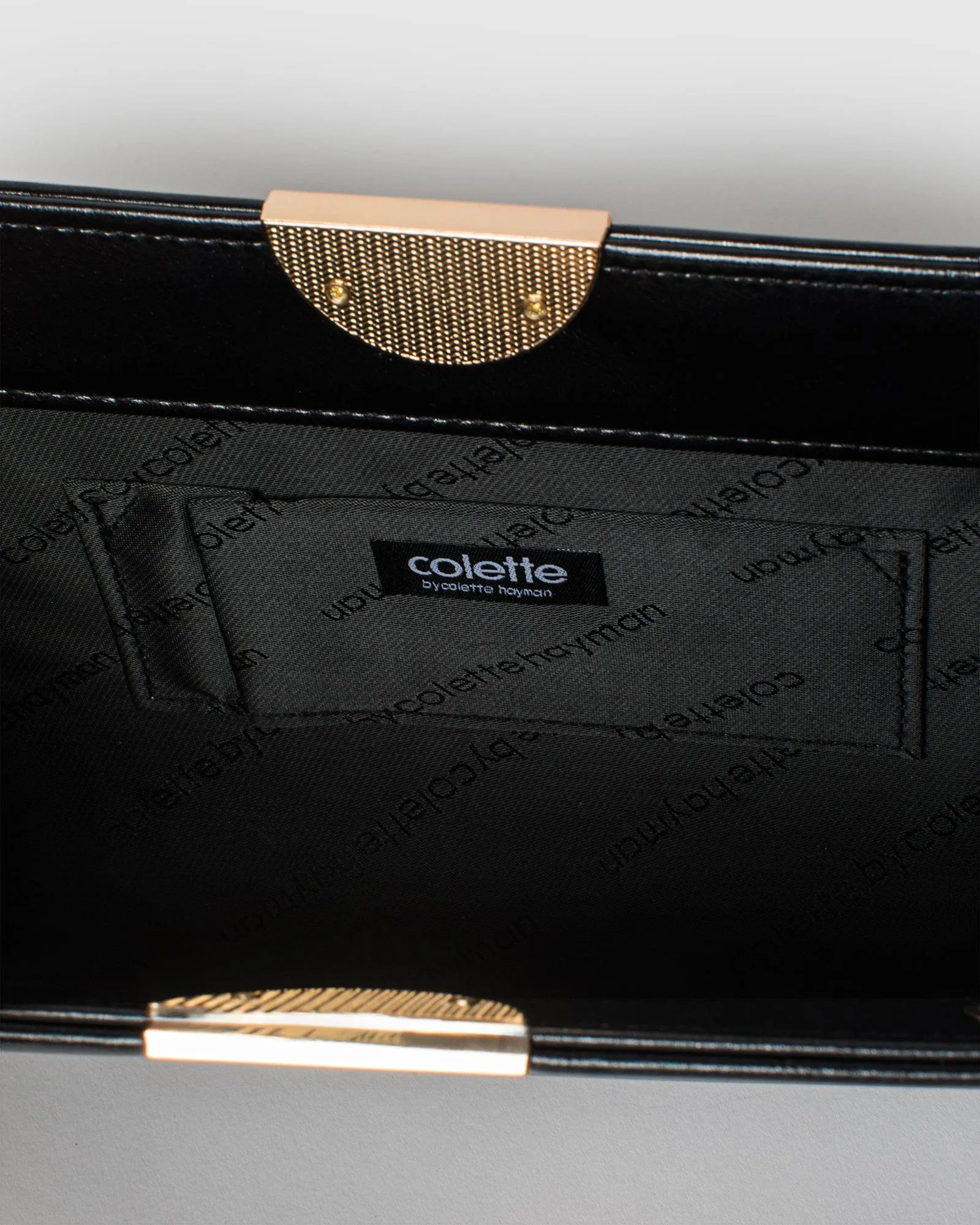 Black Carlie Clutch Bag