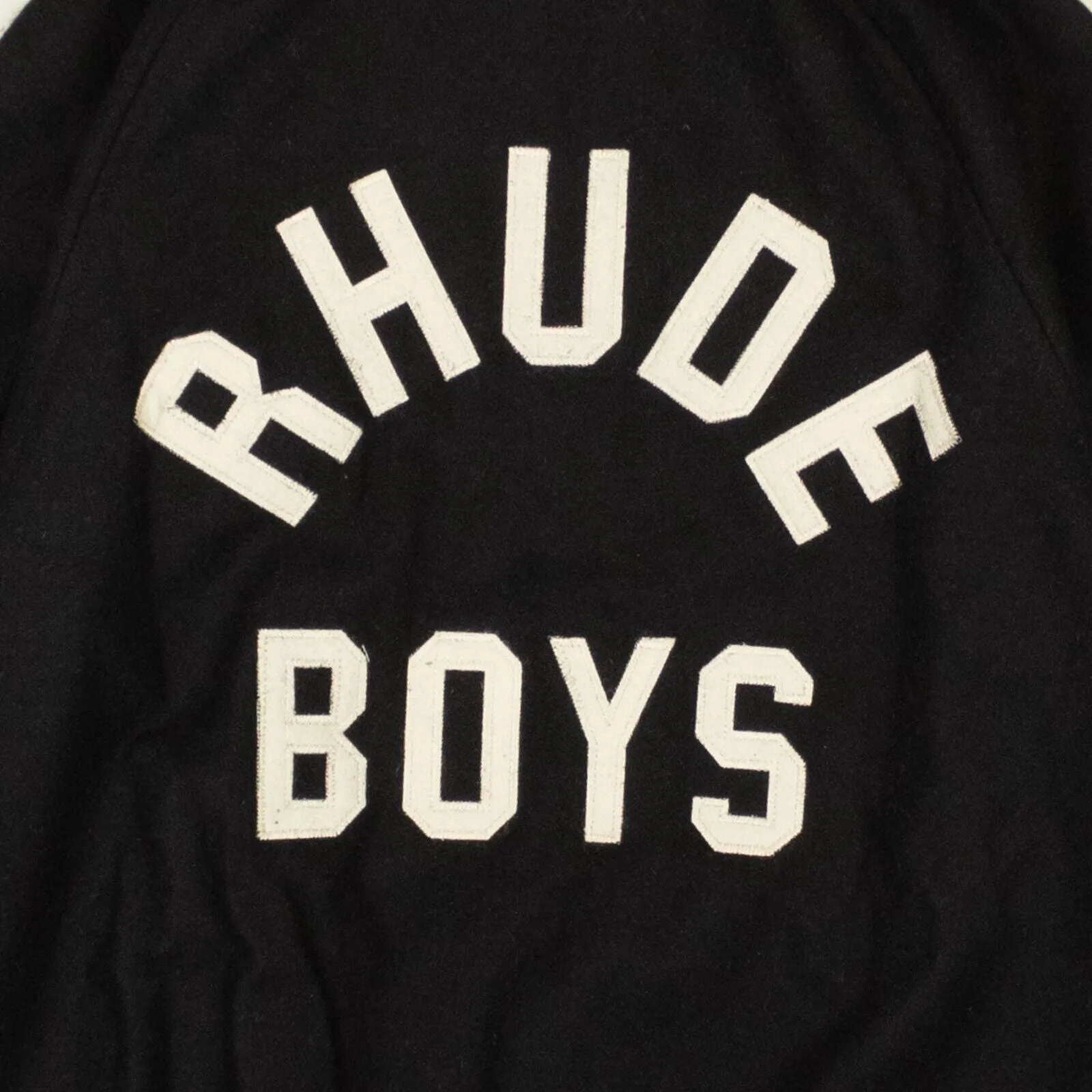 Black Wool Boys Signature Bomber Jacket