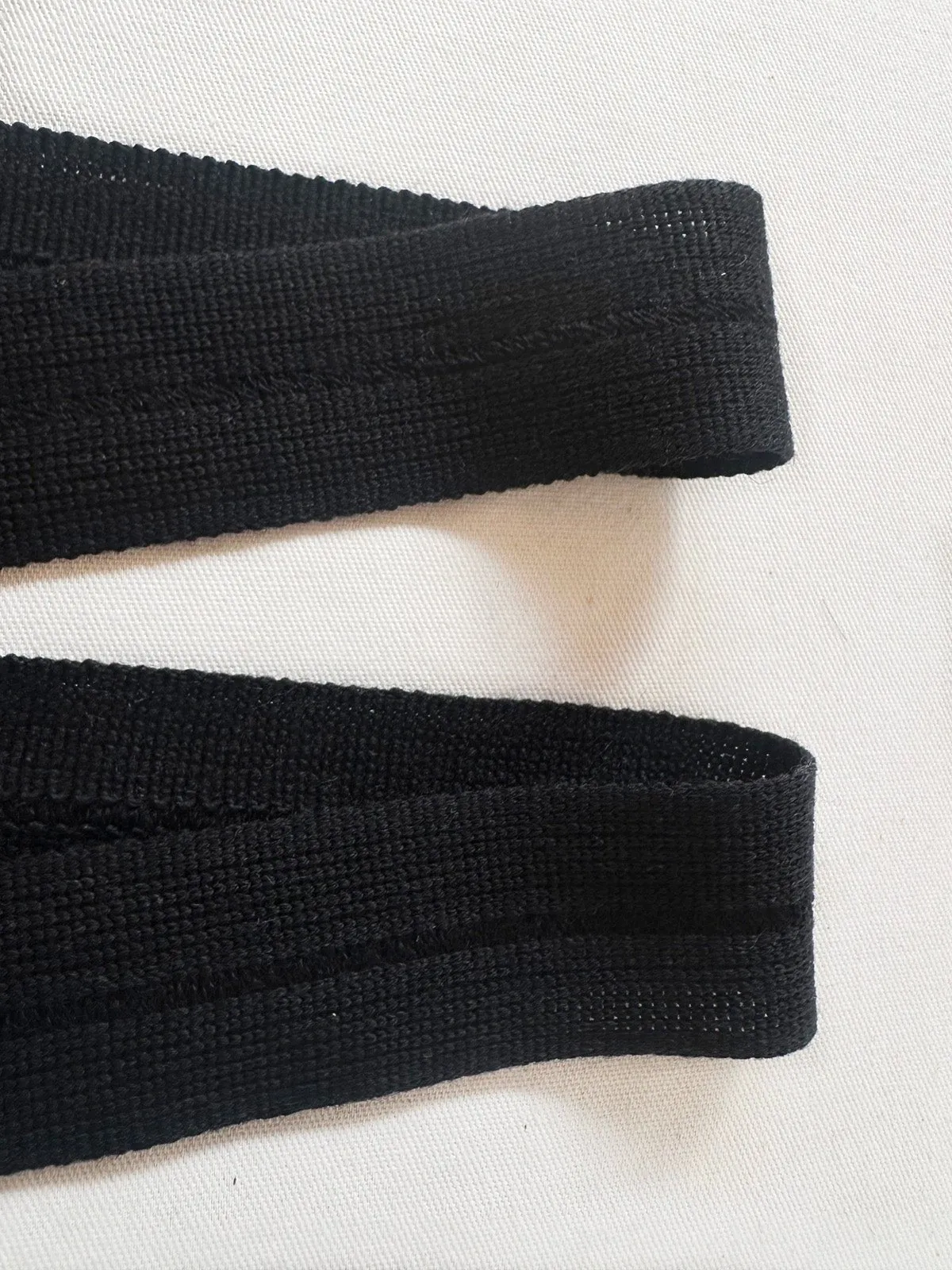 Black Wool Petersham Fold Over Binder