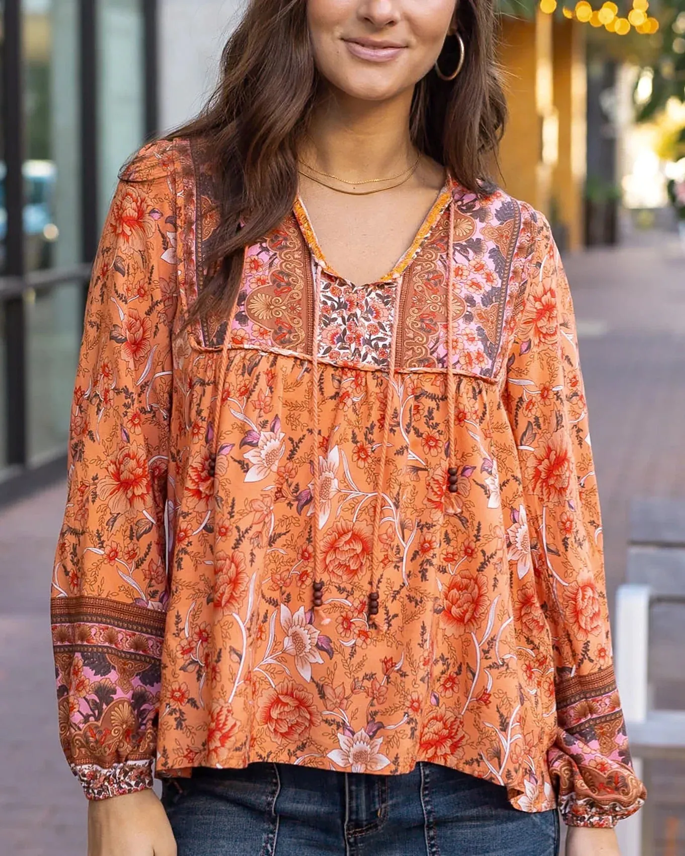 Boho Peasant Top