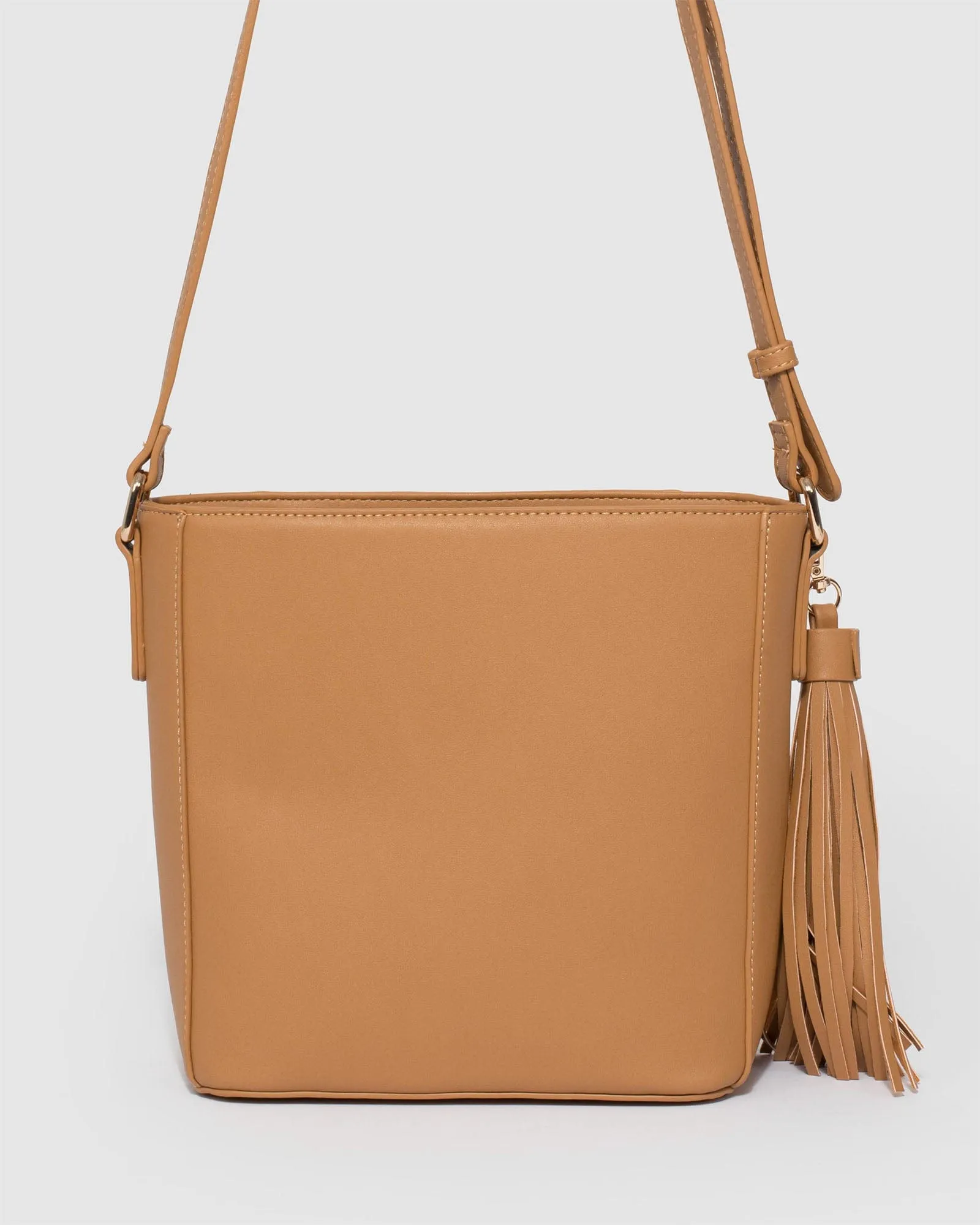 Caramel Tilly Tassel Crossbody Bag
