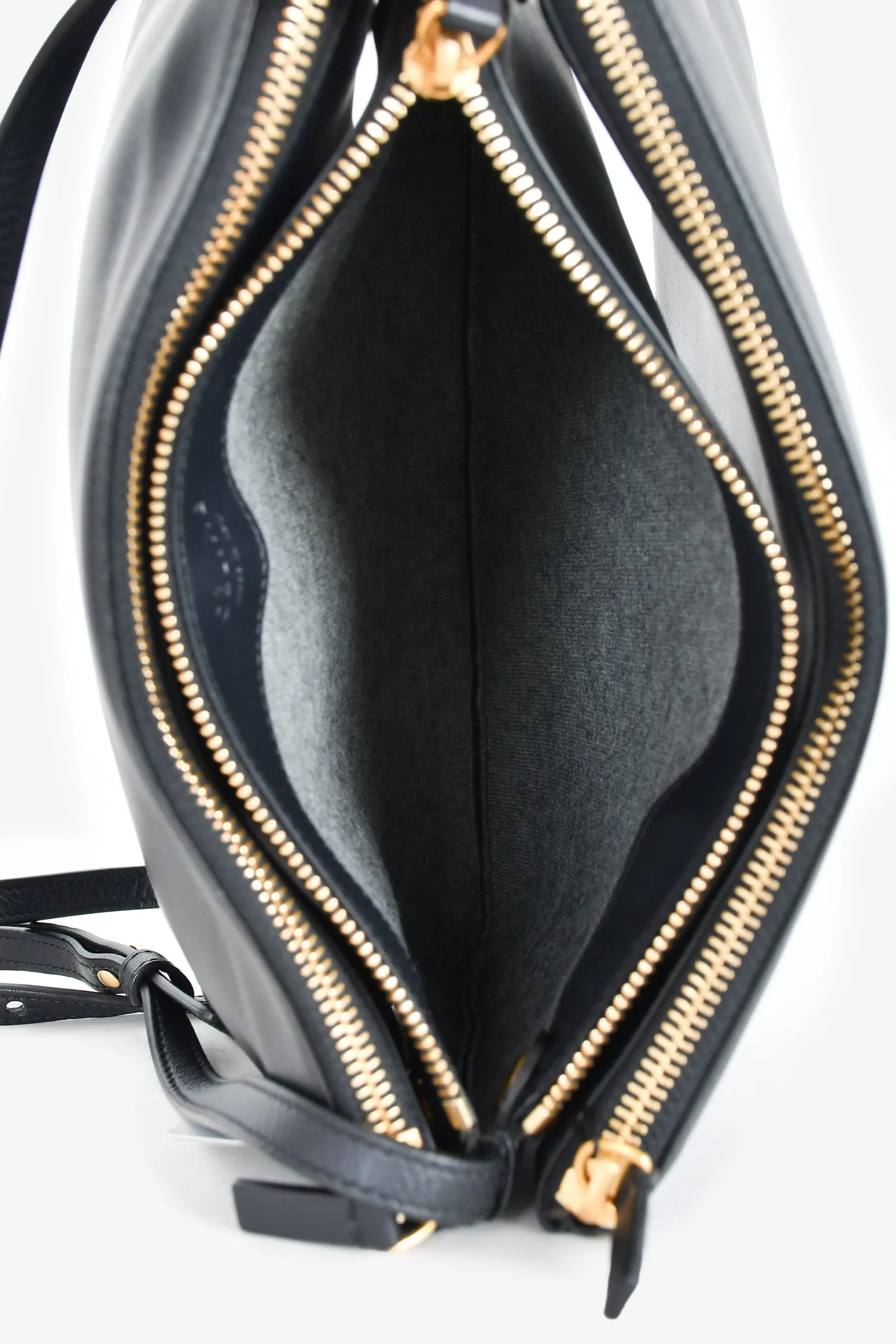 Celine 2017 Black Leather Medium Trio Crossbody