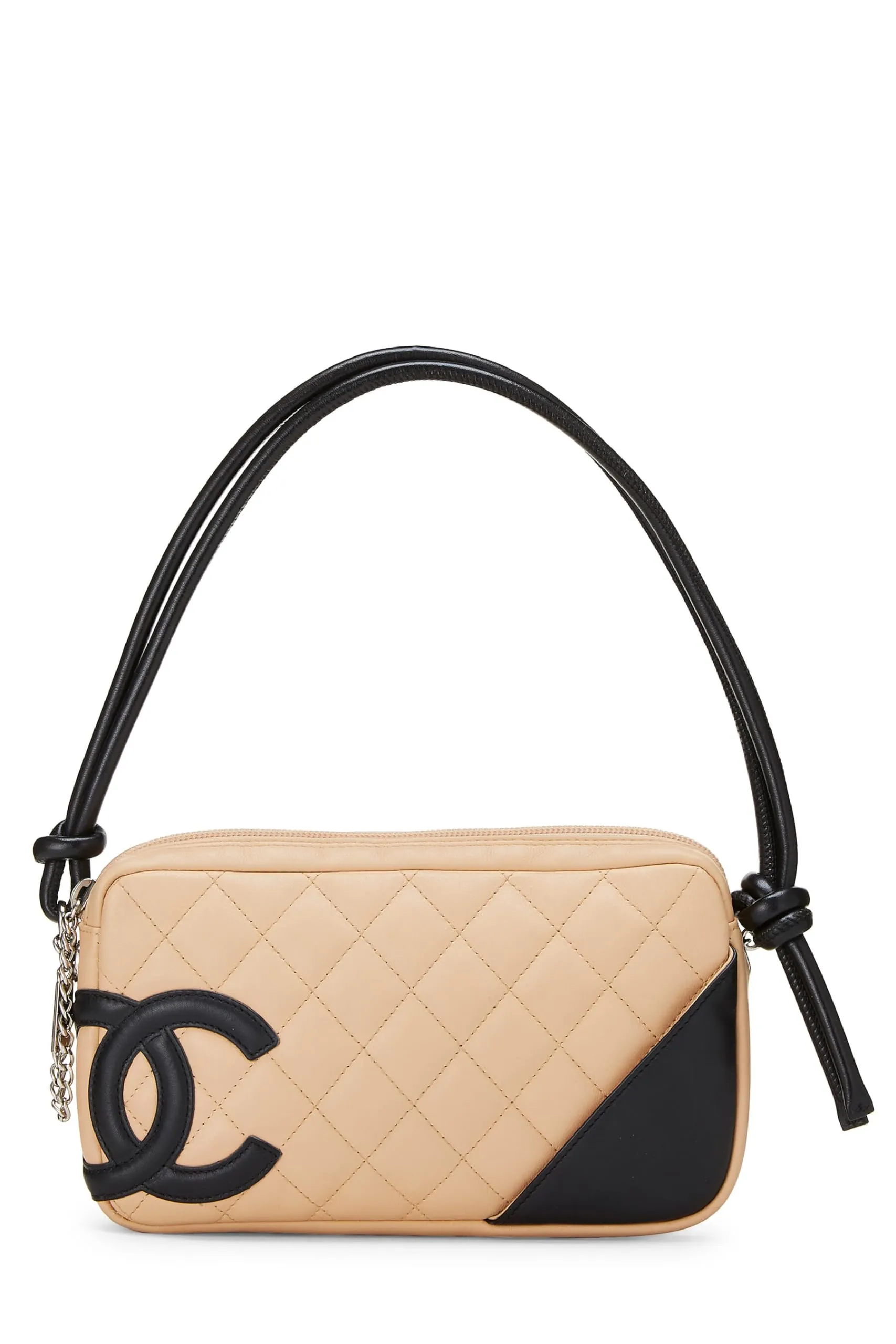 Chanel,  Beige Quilted Calfskin Cambon Pochette, Beige