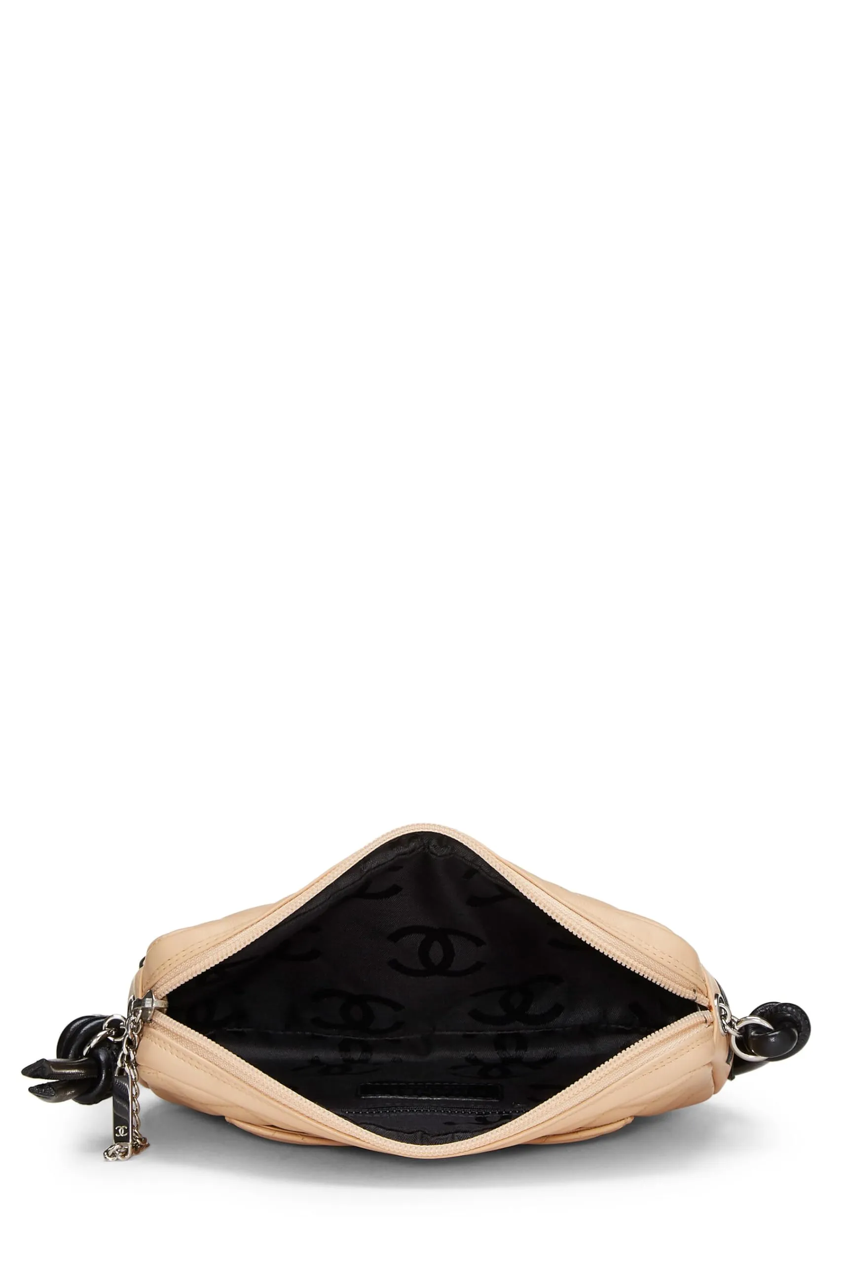 Chanel,  Beige Quilted Calfskin Cambon Pochette, Beige