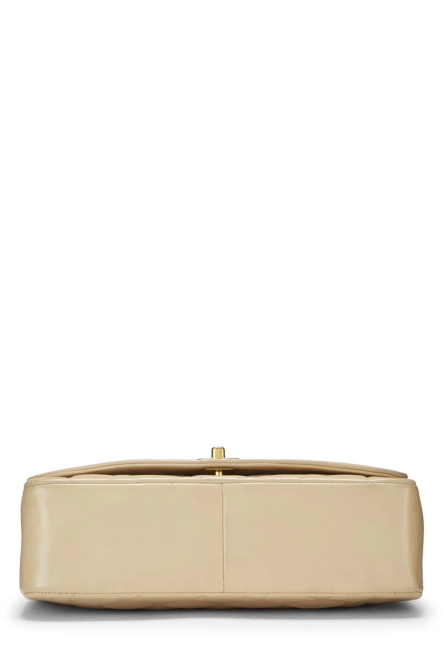 Chanel,  Beige Quilted Lambskin Diana Flap Medium, Beige