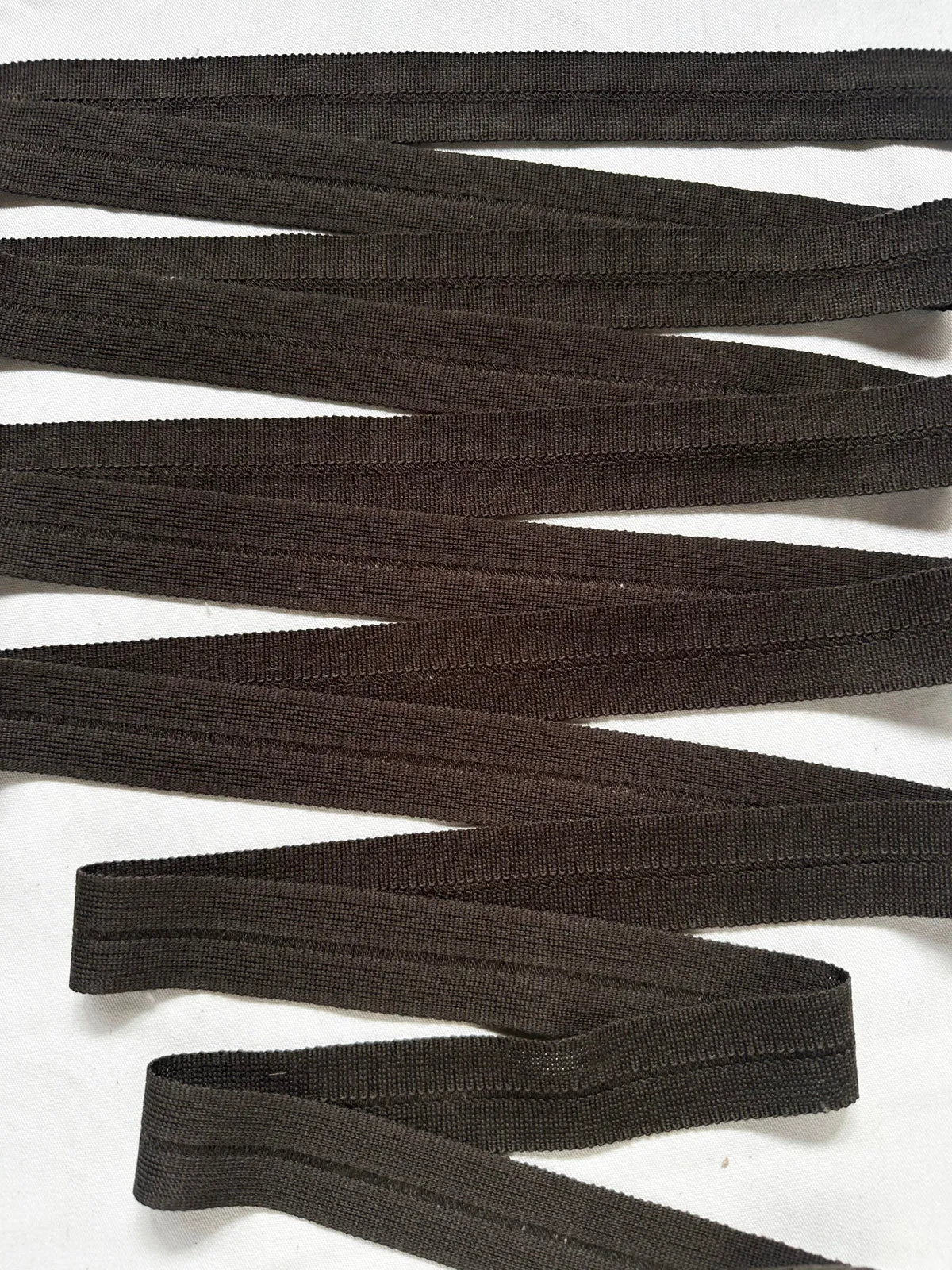 Chocolate Brown Wool Petersham Fold Over Binder
