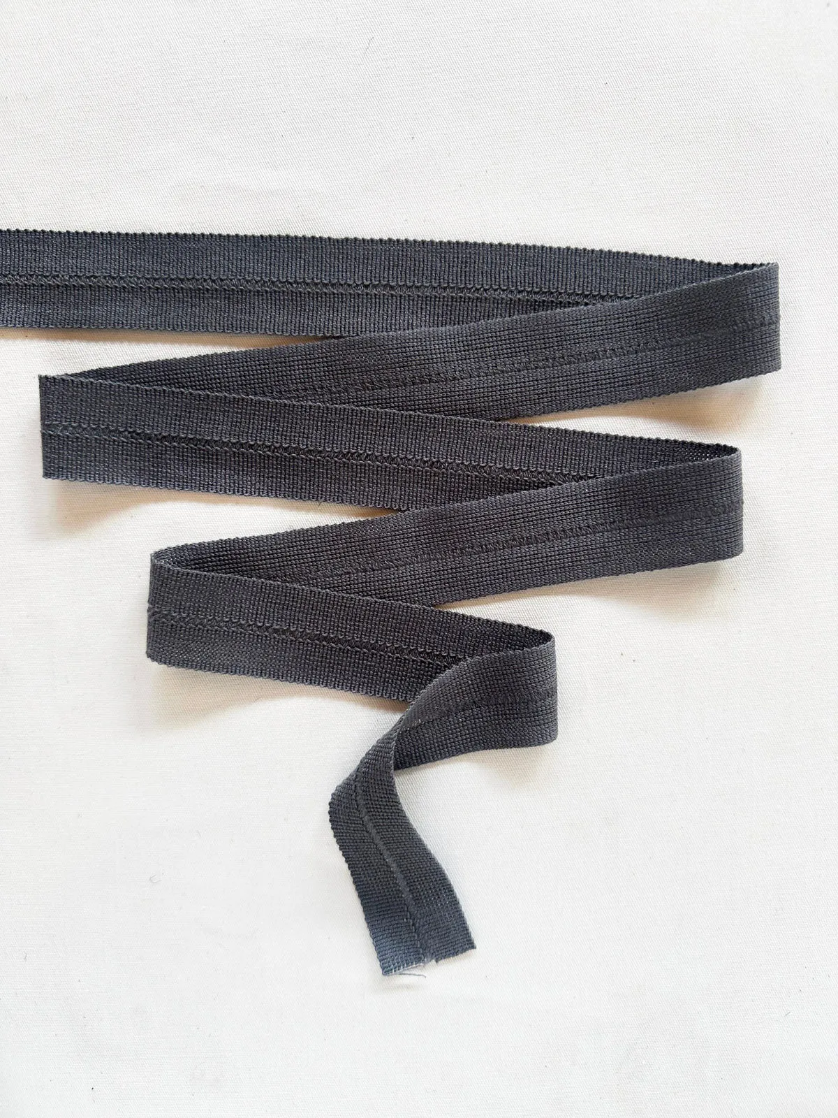 Dark Grey Wool Petershem Fold Over Binder