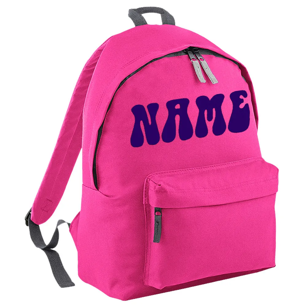 Embroidered Rucksack - 70's Text