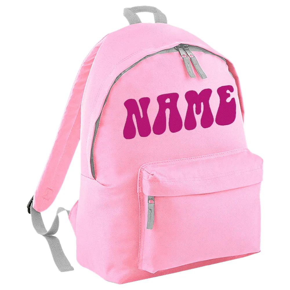 Embroidered Rucksack - 70's Text