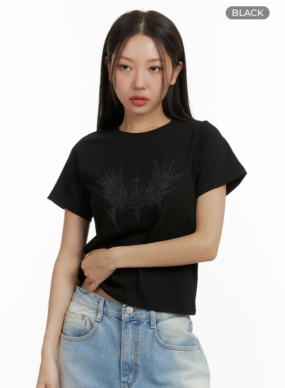 Graphic Crop Tee CU405