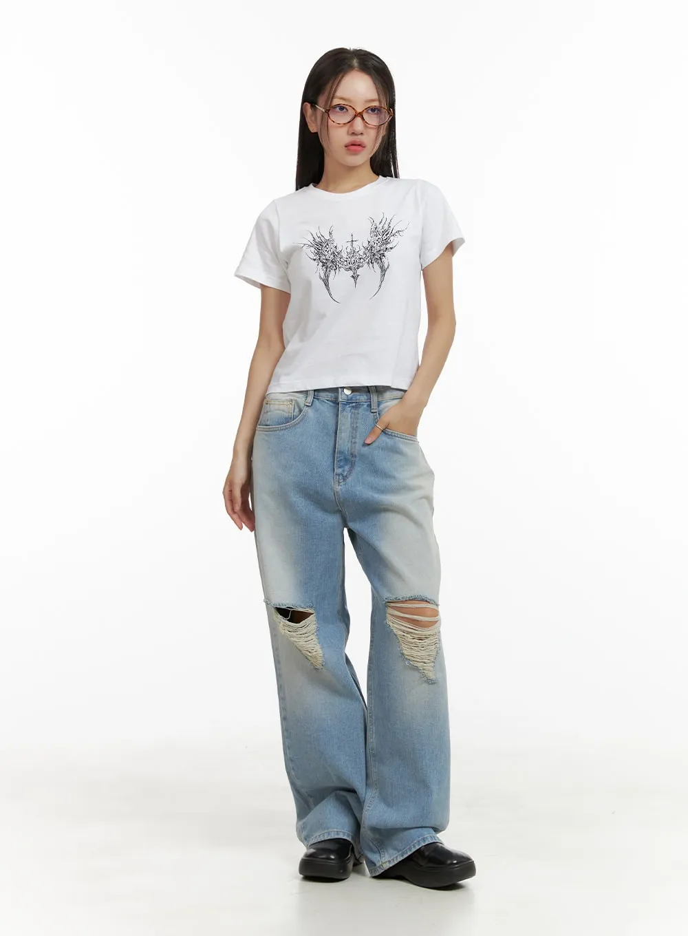 Graphic Crop Tee CU405