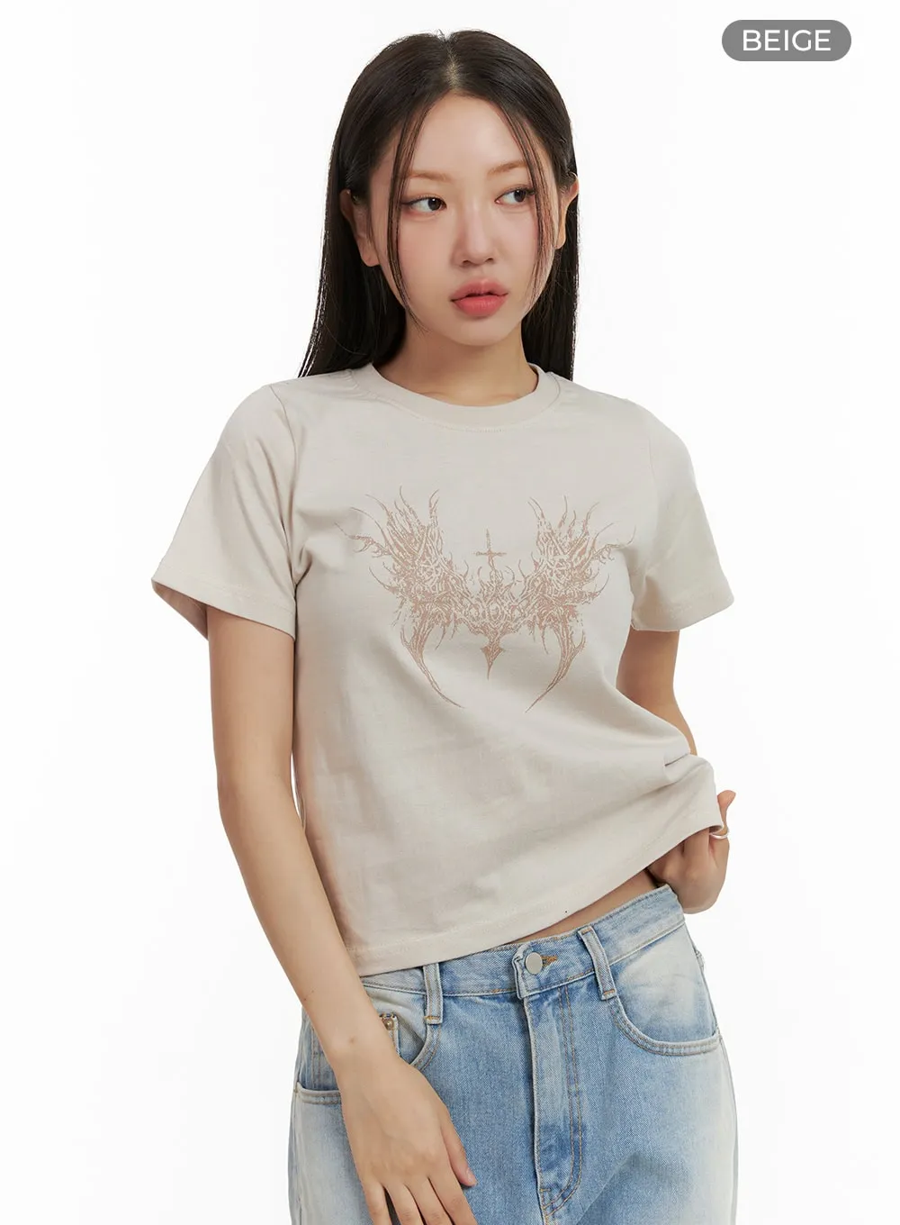 Graphic Crop Tee CU405