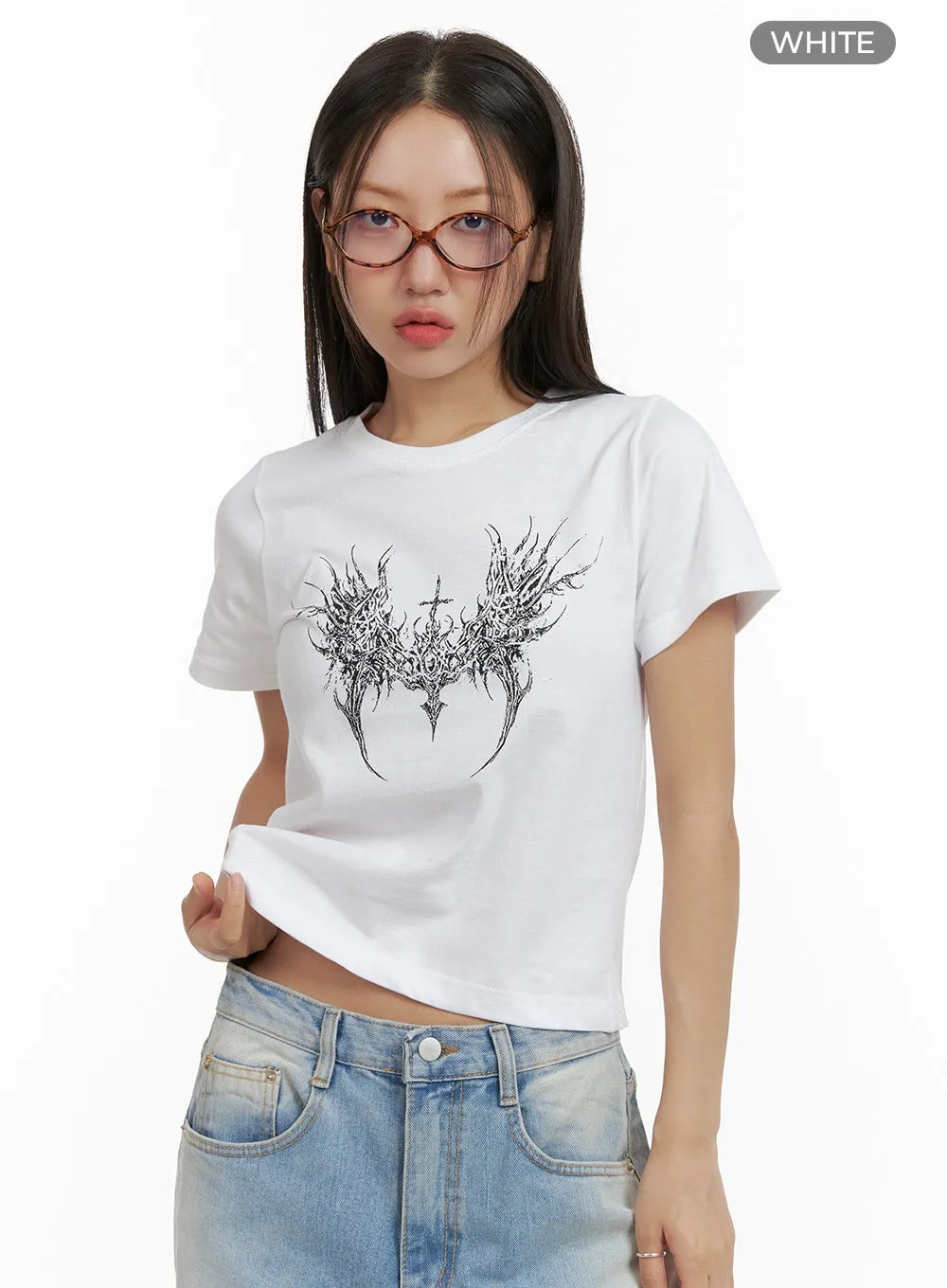 Graphic Crop Tee CU405