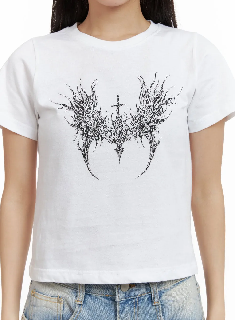 Graphic Crop Tee CU405