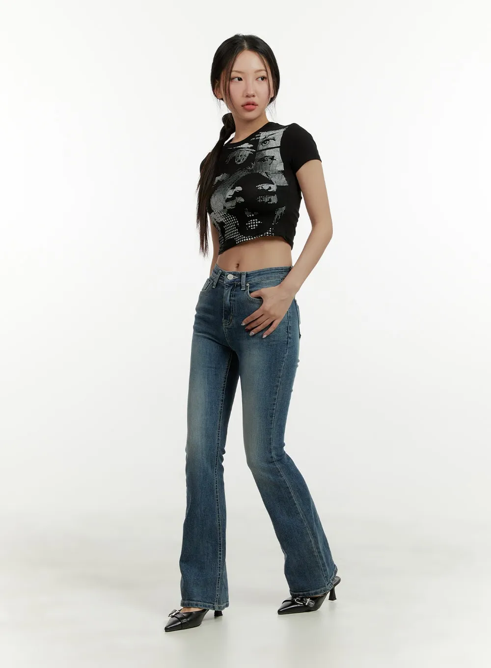 Graphic Crop Top CY409