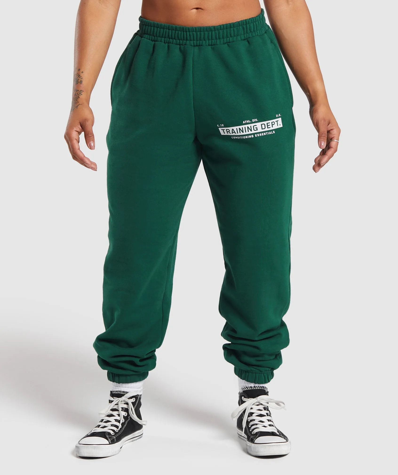 Gymshark Training Department Graphic Oversized Joggers - Conditioning Green