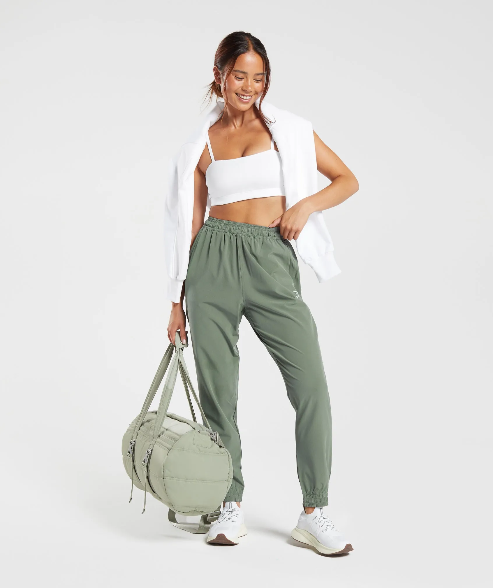 Gymshark Training Woven Joggers - Dusk Green