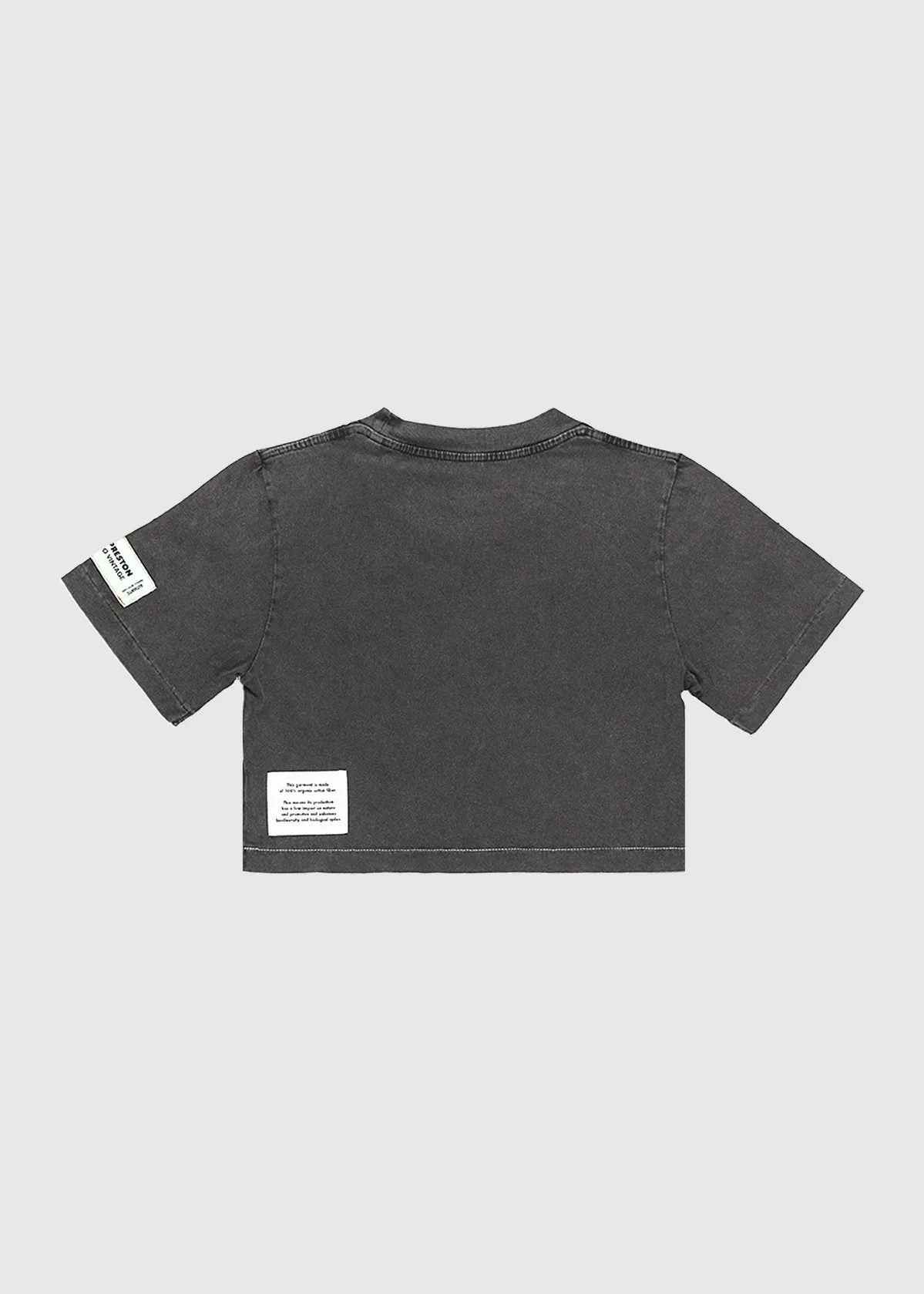 HERON PRESTON: CROP TEE [CHARCOAL]