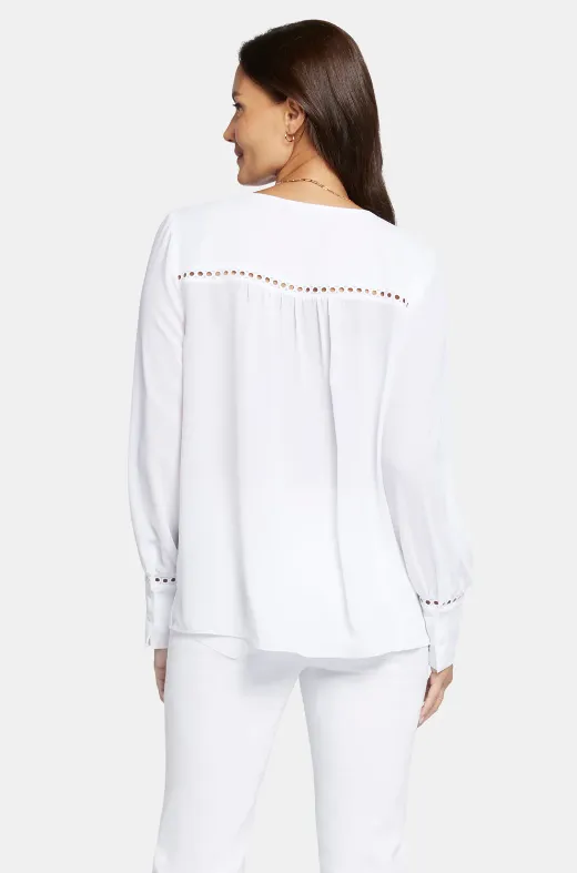 Lilliana Lace Peasant Blouse