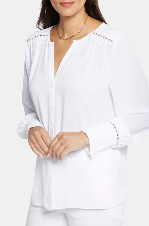 Lilliana Lace Peasant Blouse