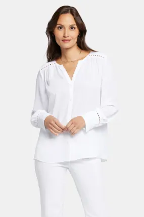 Lilliana Lace Peasant Blouse