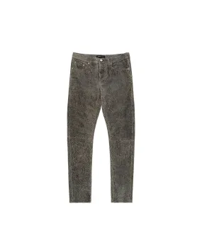 P001 Slim Fit Leather Pant - Black