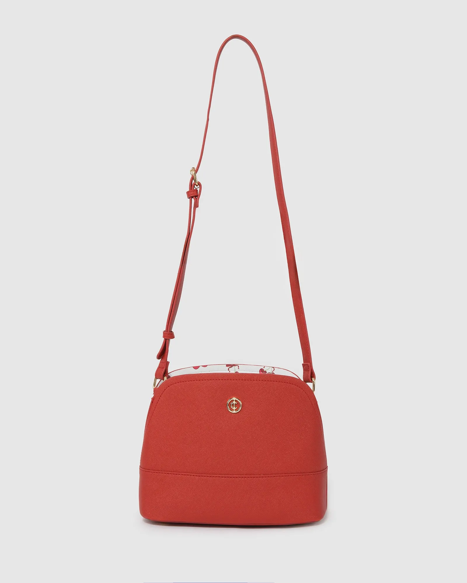 Red Danica Plain Crossbody Bag