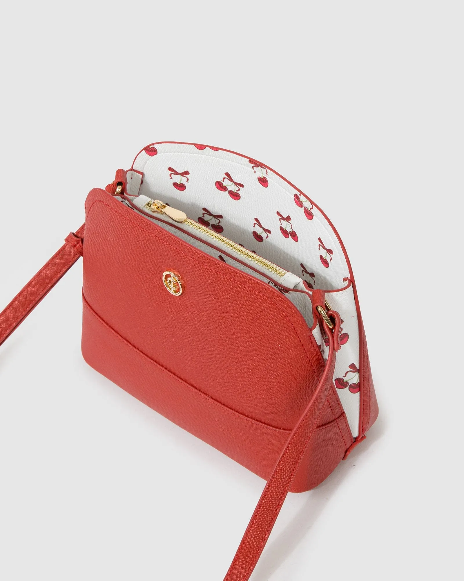 Red Danica Plain Crossbody Bag