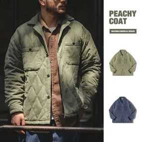 RILEY DIAMONTE JACKET Loose Diamond Cotton Clothes Single-breasted Thick Warm Coats Autumn Casual Men Jacket Solid Parkas
