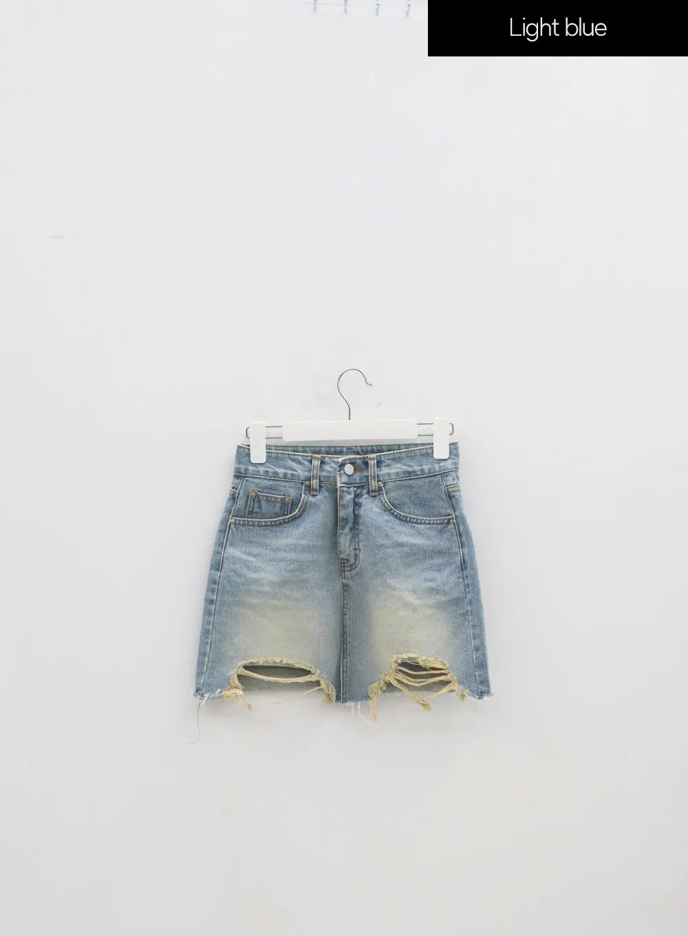 Ripped Mini Denim Skirt IA305