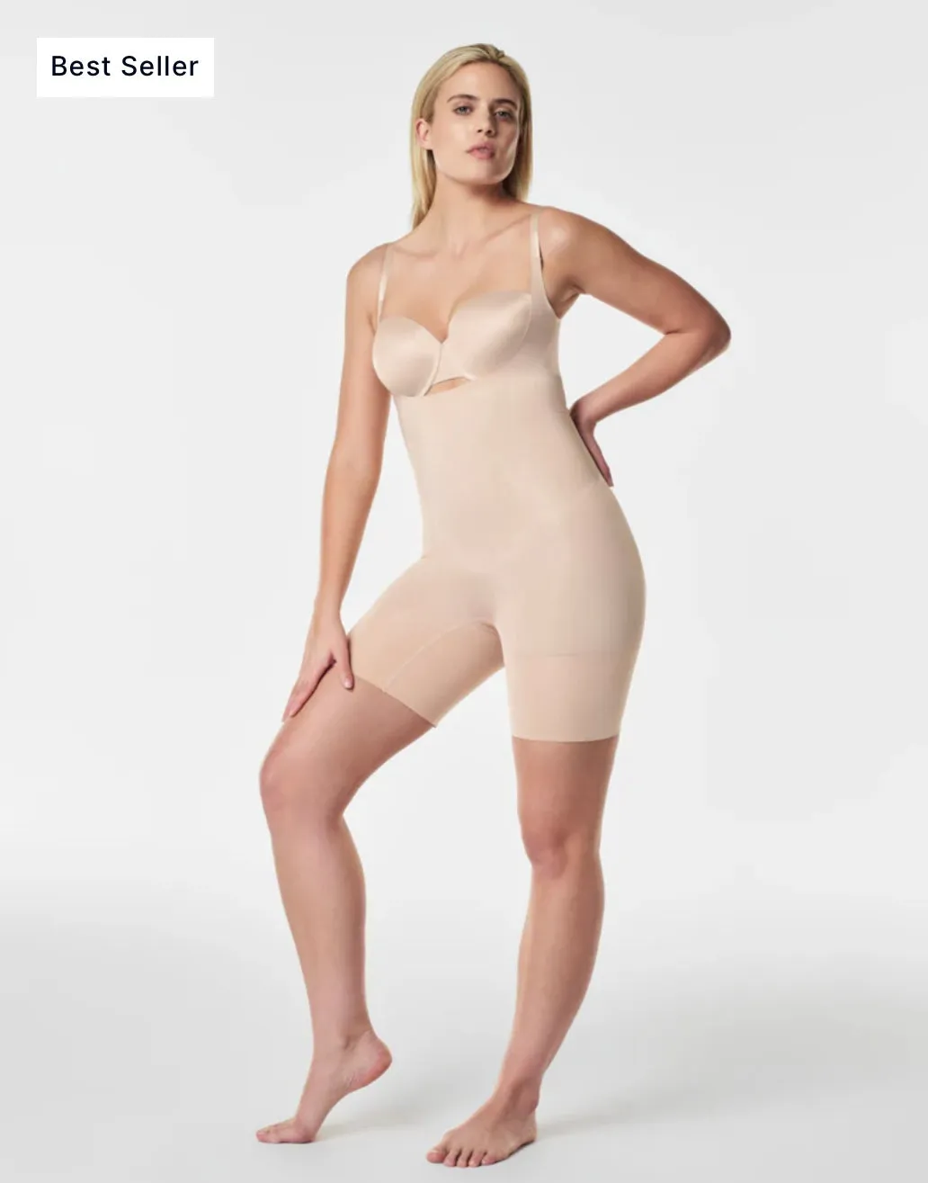 SPANXsculpt™ OnCore Open-Bust Mid-Thigh Bodysuit