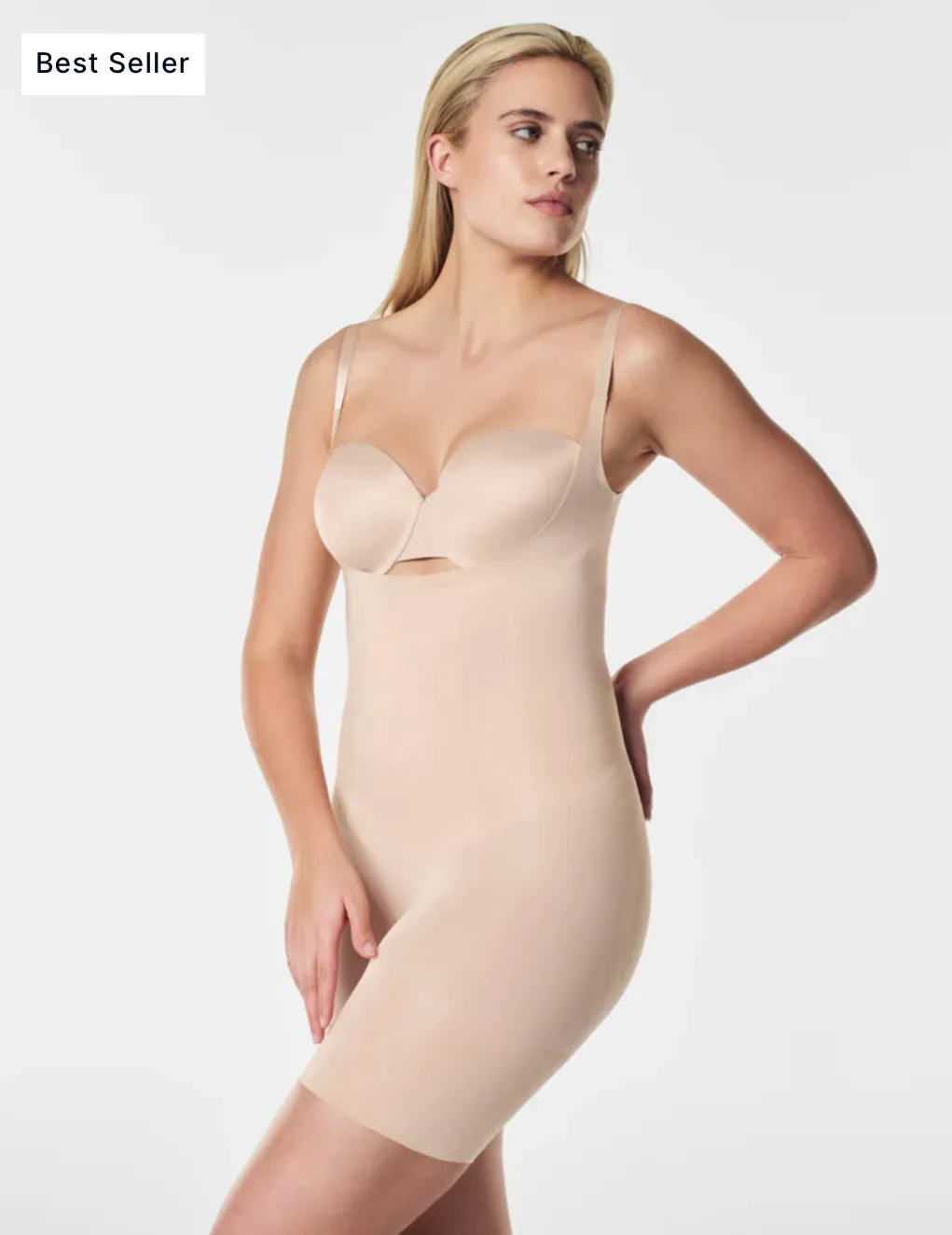 SPANXsculpt™ OnCore Open-Bust Mid-Thigh Bodysuit