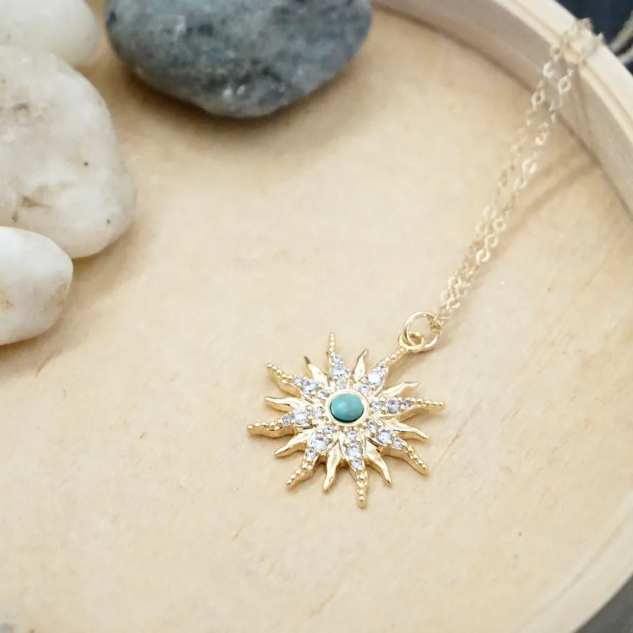 Turquoise Sunburst Necklace