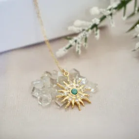 Turquoise Sunburst Necklace