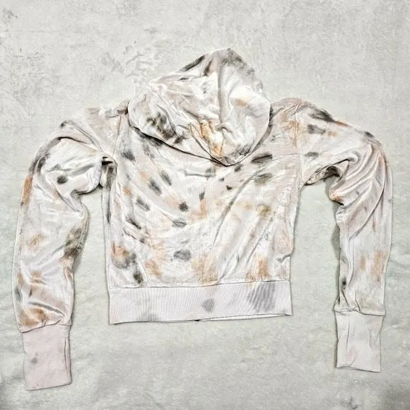 Velour Hoodie & Jogger Set | Earth Tones Tie Dye Design